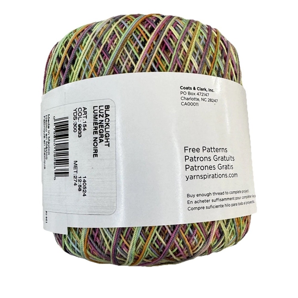 Aunt Lydia's Classic 10 Crochet Thread Blacklight 300yd Mercerized Cotton Yarn - Picture 3 of 5